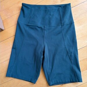 High-Waist Dark Green Girlfriend Collective Bike Shorts
